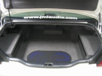 Custom enclosure with 'stealth' trim panel installed
